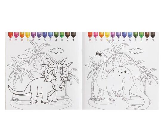 Раскраска по номерам "Мир динозавров", 50 наклеек