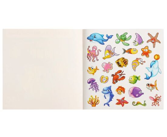 Раскраска по номерам "Подводный мир", 50 наклеек
