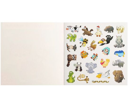 Раскраска по номерам "Веселые животные", 50 наклеек