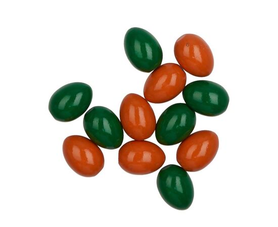 Счетный материал "Яйца 12 шт" оранжевые и зеленые