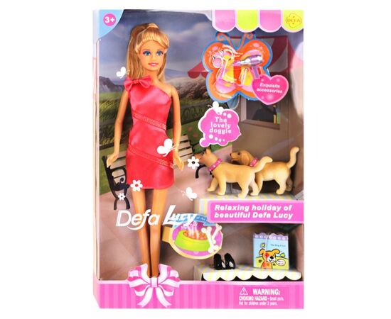 Кукла Defa Lucy 6086 с двумя собаками