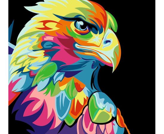 Картина цветным песком "Орел"