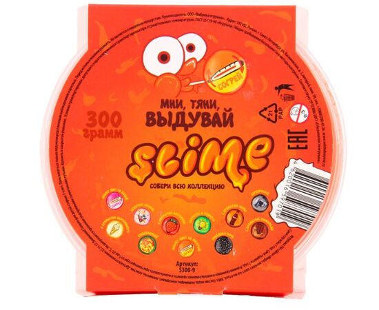 Slime Mega меняет цвет на желтый от температуры, 300 г