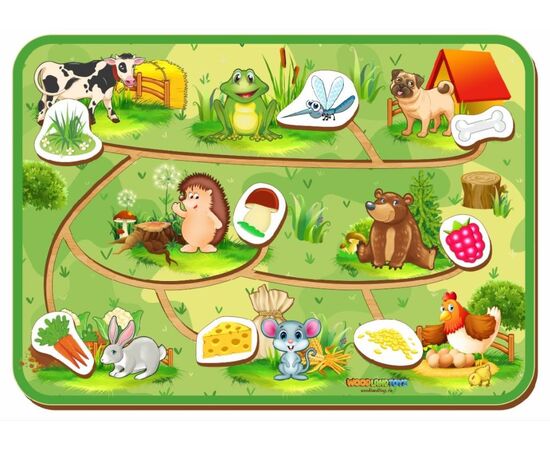 Деревянный лабиринт "Кто что кушает?"