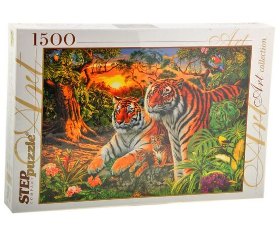 Пазлы 1500 элементов "Сколько тигров?"