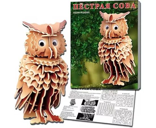 Сборная модель из дерева "Пестрая сова"
