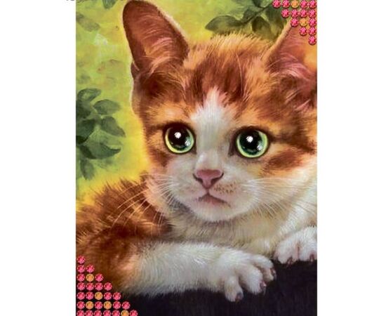 Алмазная вышивка 13 х 19 см "Котенок"