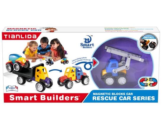 Конструктор магнитный "Smart Builders" 16 деталей