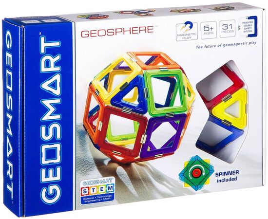 Магнитный конструктор Geosmart, 31 деталь + спиннер