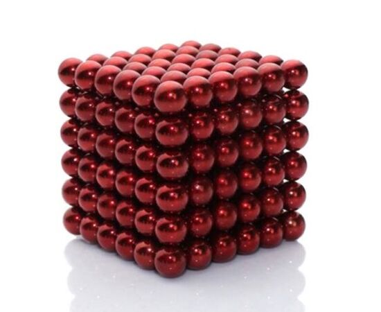 Неокуб, 216 шариков по 5 мм, цвет красный металлик