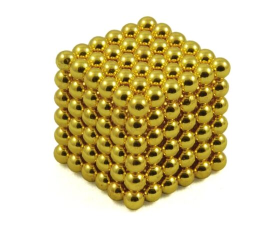 Неокуб, 216 шариков по 5 мм, цвет желтый металлик