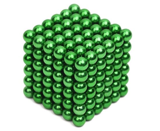 Неокуб, 216 шариков по 5 мм, зеленый металлик
