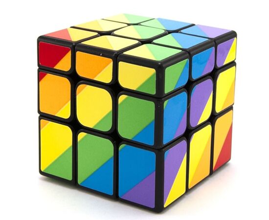 Головоломка кубик "MoYu Inequilateral Rainbow" 3 на 3, черный