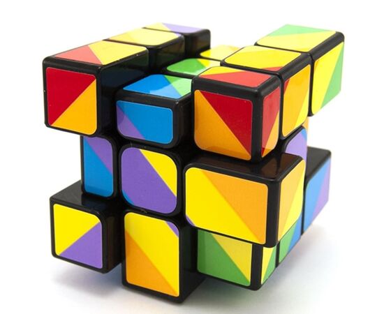 Головоломка кубик "MoYu Inequilateral Rainbow" 3 на 3, черный