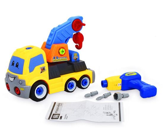 Игровой набор Bebelot "Автокран" 28см + шуруповерт