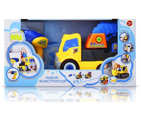 Игровой набор Bebelot "Автокран" 28см + шуруповерт