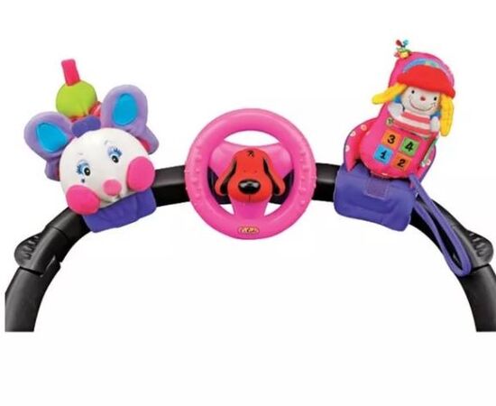 Набор развивающих игрушек для коляски "Гусеничка, руль, телефон"