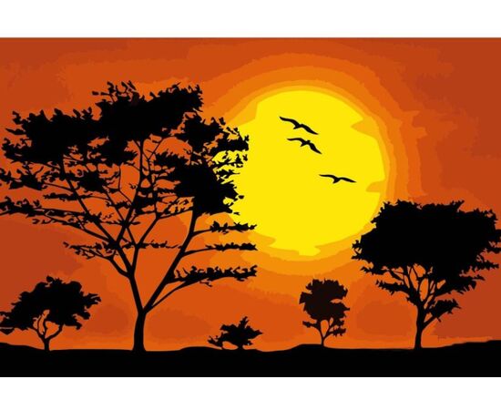 Рисование по номерам "Закат солнца" 40 на 50 см