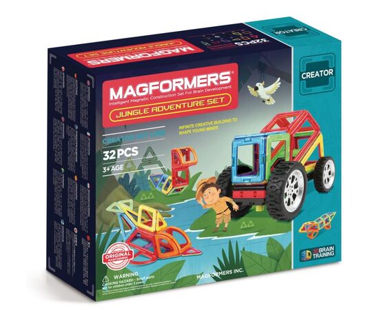 Магнитный конструктор "Magformers" 32 set Adventure Jungle