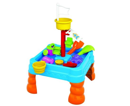 Столик для игр с песком и водой "Яркие приключения" 21 предмет