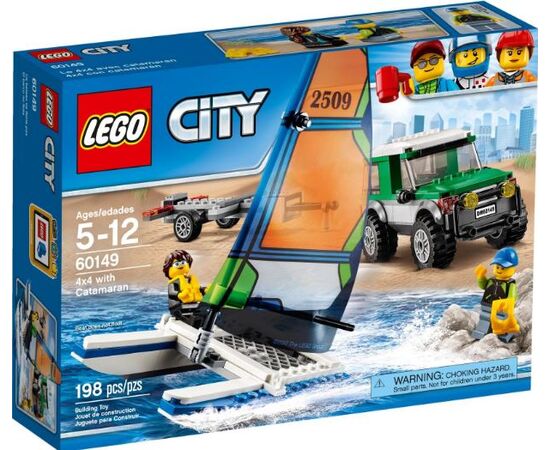 Конструктор Lego City "Парусная лодка и джип"