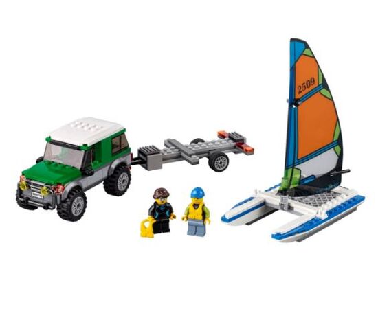 Конструктор Lego City "Парусная лодка и джип"