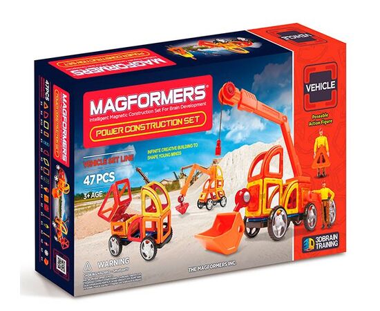 Магнитный конструктор Magformers "Строители" 47 деталей