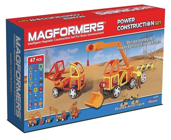 Магнитный конструктор Magformers "Строители" 47 деталей
