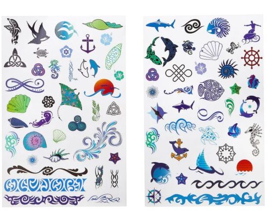 Набор переводных татуировок "Морской мир"