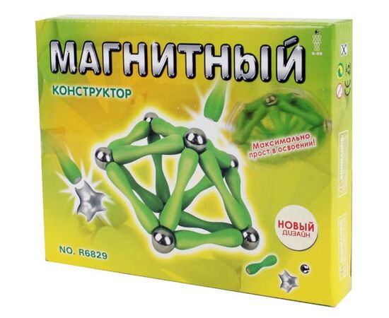 Конструктор магнитный, 48 деталей