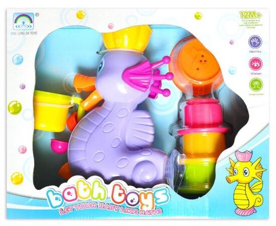 Игрушка для ванны "Морской конек" с пирамидкой