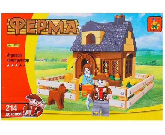 Конструктор "Ферма" 214 деталей, Sluban