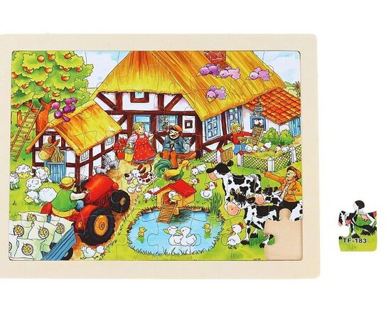 Пазл из дерева "Село" 40 элементов