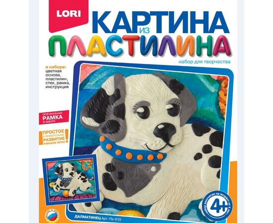 Картина из пластилина "Далматинец"