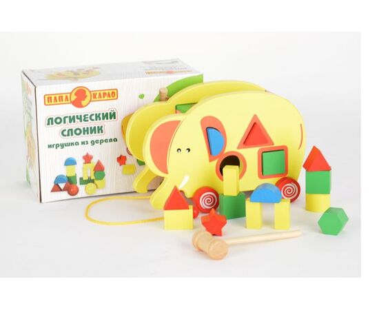 Каталка "Слоник" + сортер и стучалка