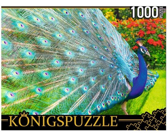 Пазл "Индийский павлин" 1000 деталей, Konigspuzzle