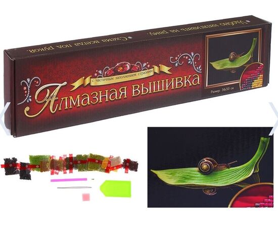 Алмазная вышивка со стразами "Улитка"