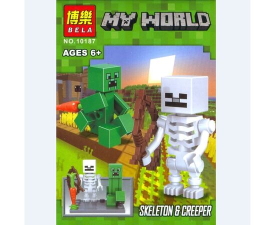 Конструктор "My world: Skeleton + Creeper" BELA 10187