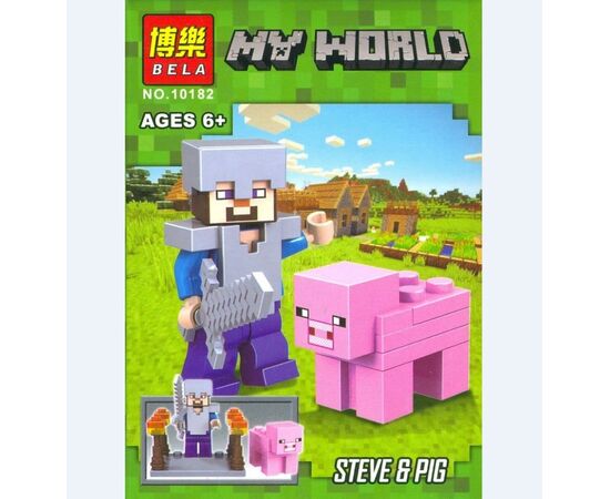Конструктор "My world: Steve + Pig" BELA 10182