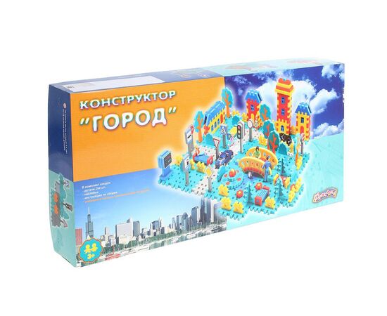 Конструктор из мягкого материала "Город" 256 деталей