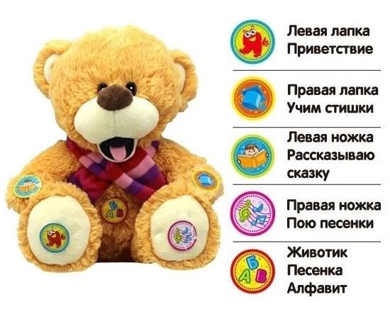Мягкий говорящий мишка