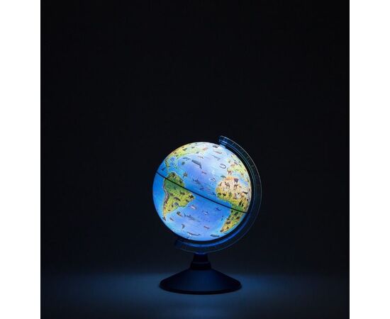 Глобус земли зоогеографический с подсветкой 25 см