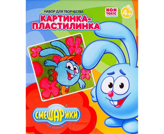 Картина из пластилина "Крош на роликах"