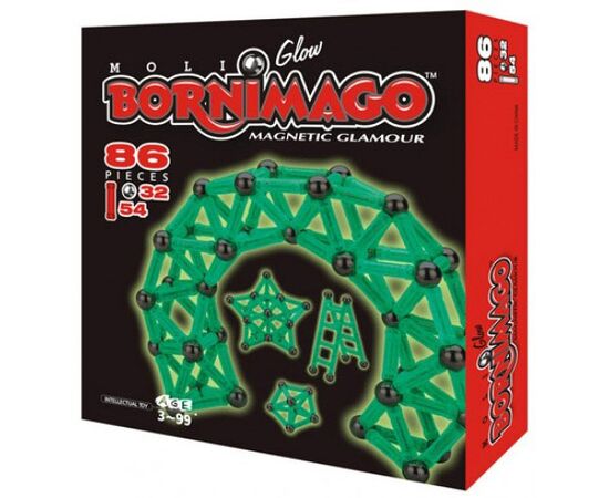 Конструктор магнитный Bornimago Glow 86 деталей