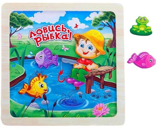 Магнитный пазл "Ловись рыбка" 7 деталей