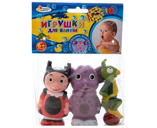 Набор игрушек для ванны "Лунтик, Мила, Кузя"