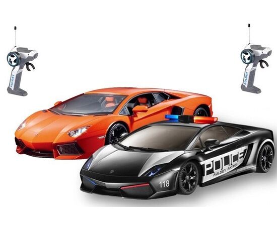 Набор машинок на р/у "Aventador vs Gallardo police"