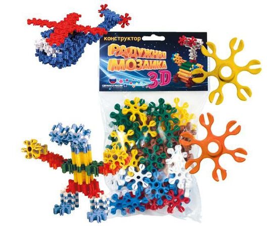 Радужная мозаика 3D, 70 деталей