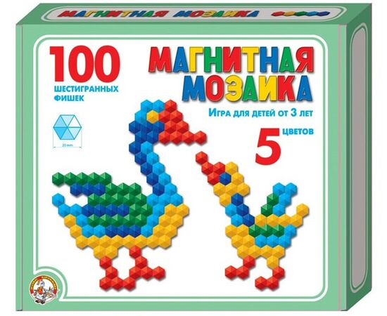 Магнитная мозаика "100 шестигранных фишек"