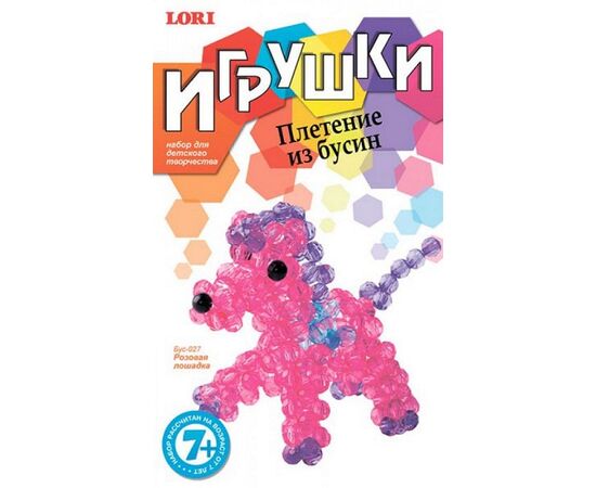 Плетение из бусин "Розовая лошадка"